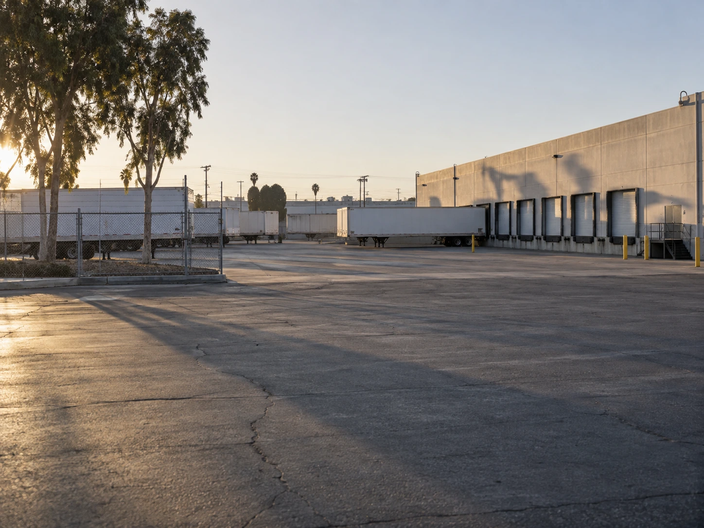 Warehouse and distribution buildings in the Cheli industrial district, Bell, CA