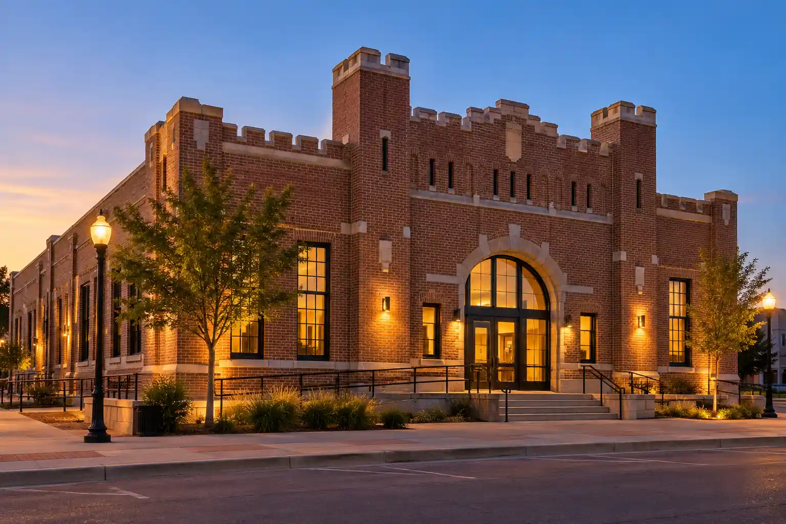 The Armory Performing Arts Center in downtown Brighton, Colorado