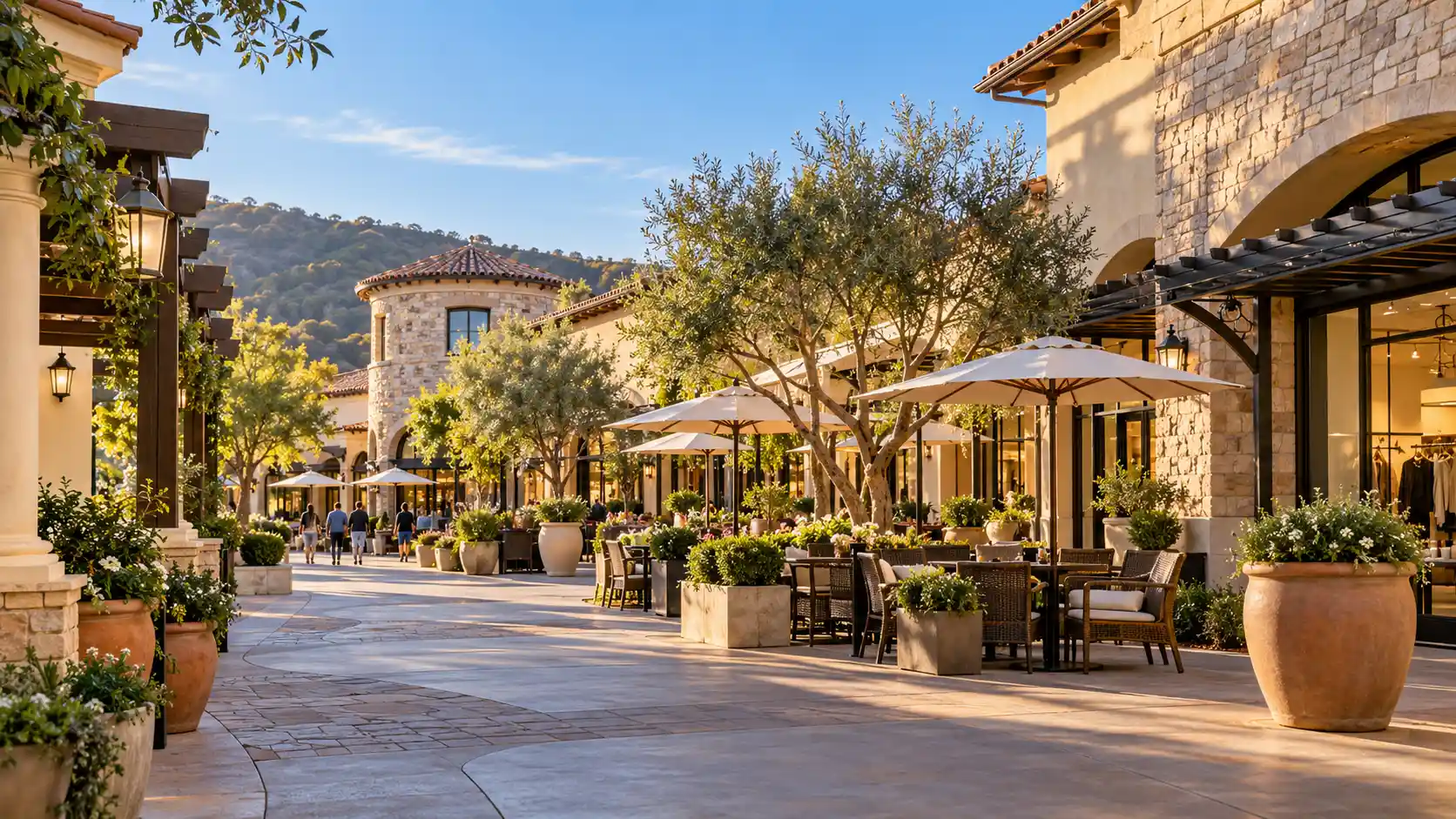 The Promenade at Westlake open-air shopping center in Westlake Village, California