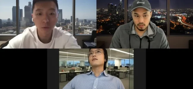 Business owner in Los Angeles having an SEO consultation with Mike