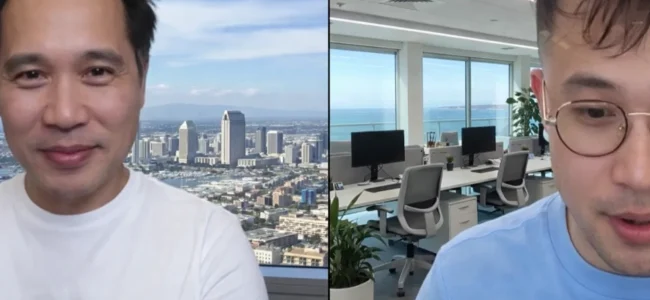 Business professional reviewing SEO results with a client through video call in NYC, NY