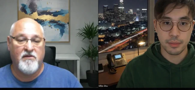 Digital marketing expert analyzing SEO data during a virtual meeting with a New York City, NY client