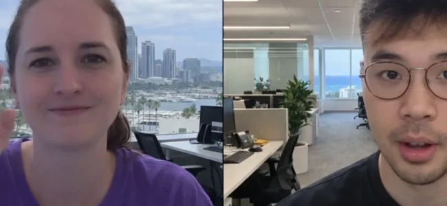 Digital strategist presenting website traffic insights to a client based in Denver, CO