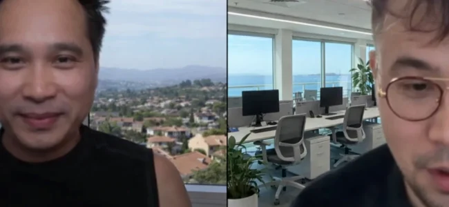 Los Angeles business owner in an online SEO strategy meeting