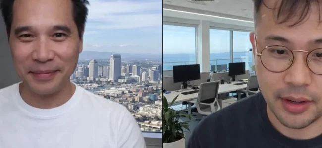 Marketing professional presenting SEO insights to a client via video conference in NYC, NY