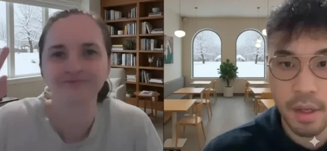 Mike in a client video call