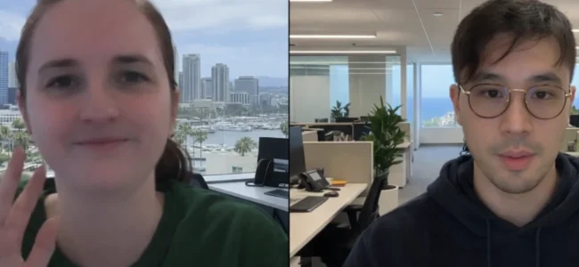 SEO consultant discussing analytics and search rankings with a client via video call in NYC, NY