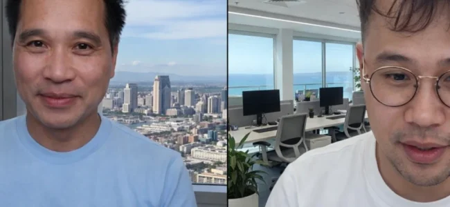 SEO consultant explaining website analytics and traffic trends in a virtual meeting in Denver, CO