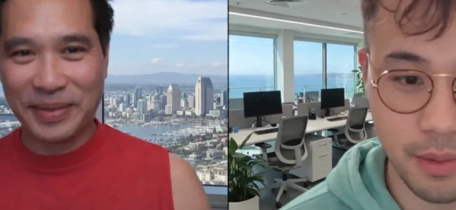 SEO professional reviewing traffic and keyword metrics with a client over video in NYC, NY