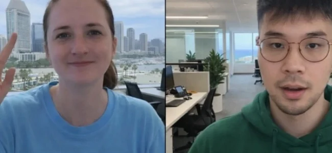 Small business owner in Los Angeles receiving guidance from an SEO Expert during an online call.