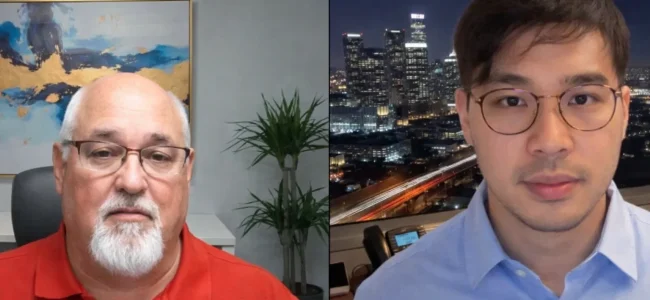 Virtual SEO consulting session with a client over Zoom in Los Angeles, CA